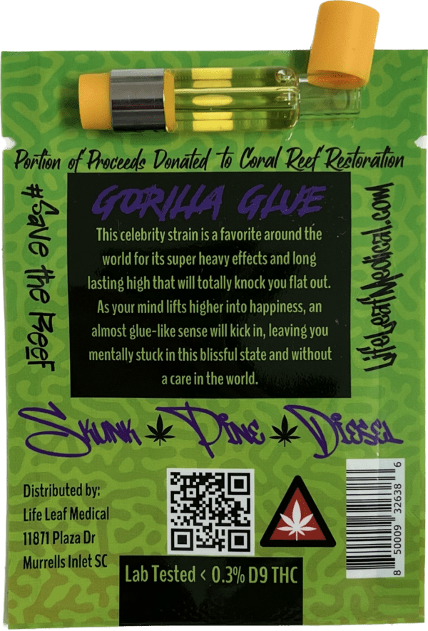 Diamond and Sauce Vape Cart Gorilla Glue THCa from Life Leaf South